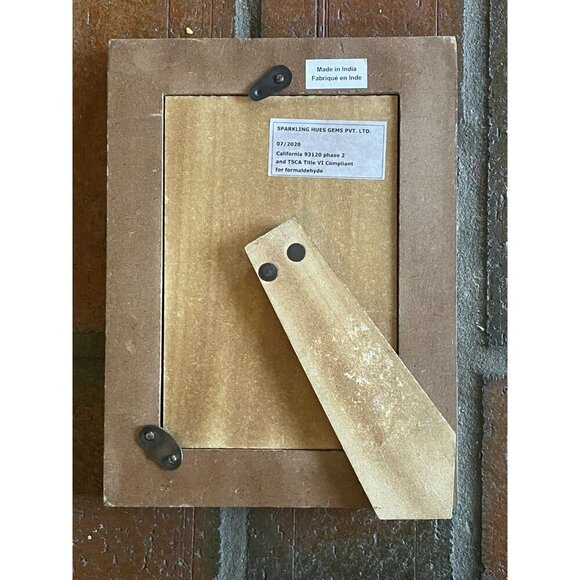 PHOTO FRAME 4x6 INDIA HANDCRAFTED GLOSS OVERLAY CHEETAH SAFARI PRINT EASEL - Picture 3 of 5